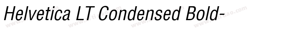 Helvetica LT Condensed Bold字体转换